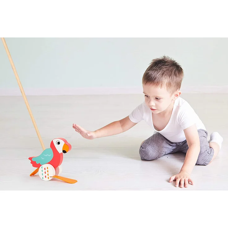 Legler 10475 Schiebetier "Papagei Lori" Watscheltier Holz - Preisvergleich – Bild 3