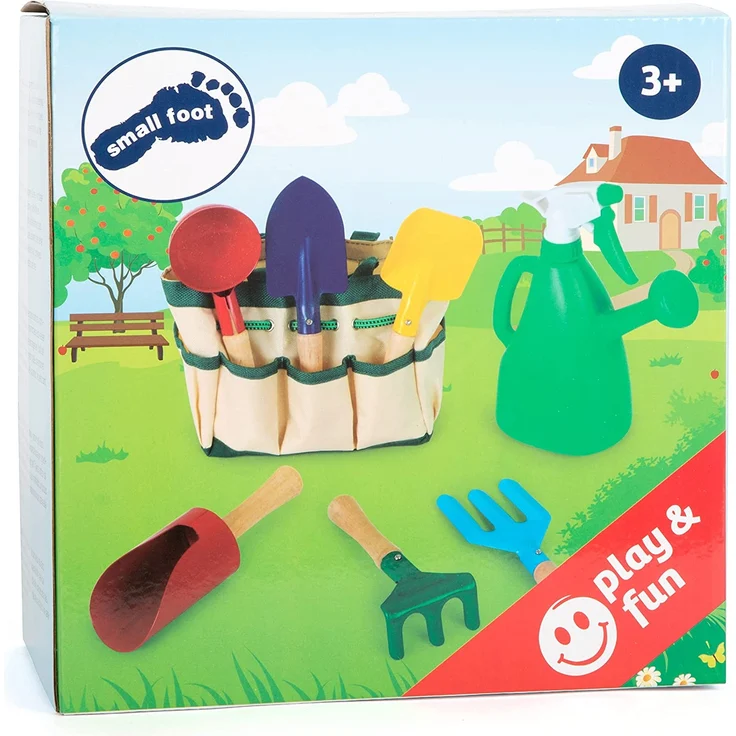 small foot 1710 Spielwerkzeuge für den Garten / Strand, 6 Werkzeuge und Gießkanne in Tragetasche, ab 3 Jahren – Bild 4