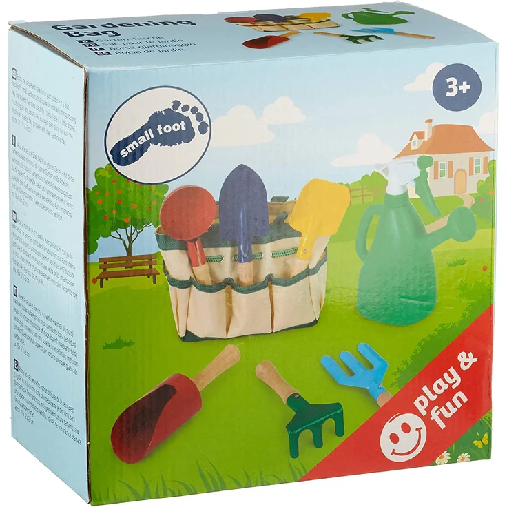 small foot 1710 Spielwerkzeuge für den Garten / Strand, 6 Werkzeuge und Gießkanne in Tragetasche, ab 3 Jahren – Bild 3