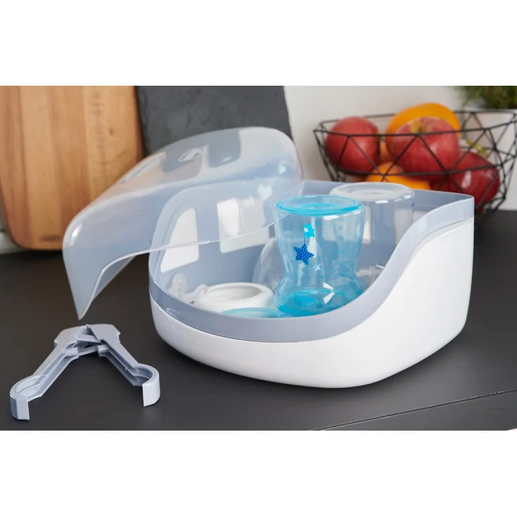 Chicco Sterilisator für die Mikrowelle, Dampfsterilisator für Babyflaschen, bis zu 5 Babyflaschen und Zubehör, weiß – Bild 5