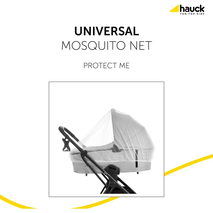 Hauck Protect Me Universal Insketenschutz, für Babyschalen, Mückennetz für Kinderwagen, Buggys und Reisebetten, Moskitonetz mit Gummizug, weiß – Bild 2