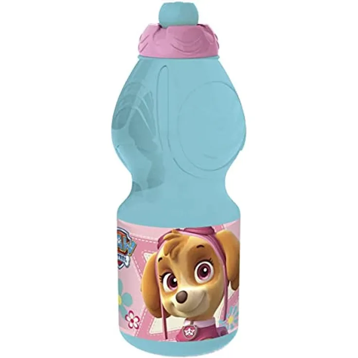trinkflasche Pop-up Paw Patrol 400 ml aqua/rosa