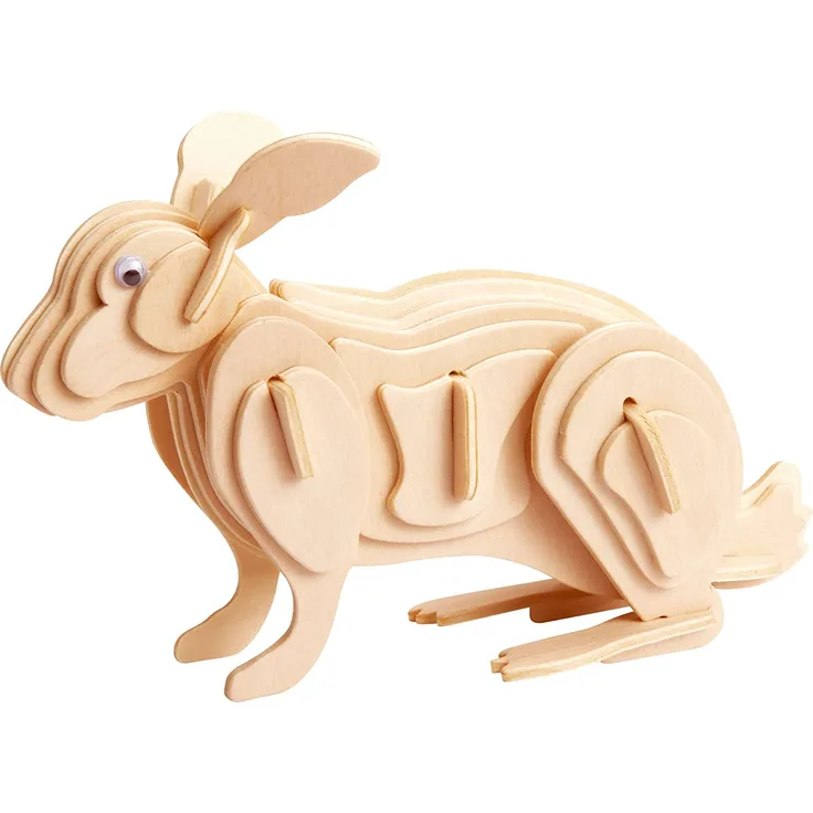 Eureka-Gepetto's Workshop 52473162 - Holzpuzzle-3D Hase