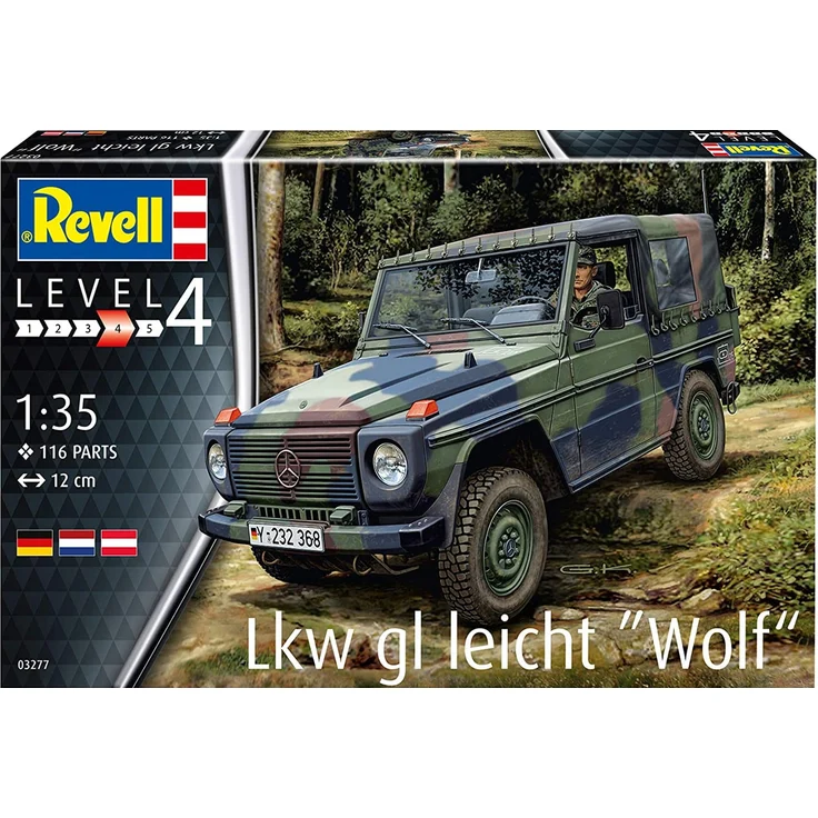 Revell REV-03277 LKW gl leicht Wolf Toys, Mehrfarbig, 1/35 – Bild 2