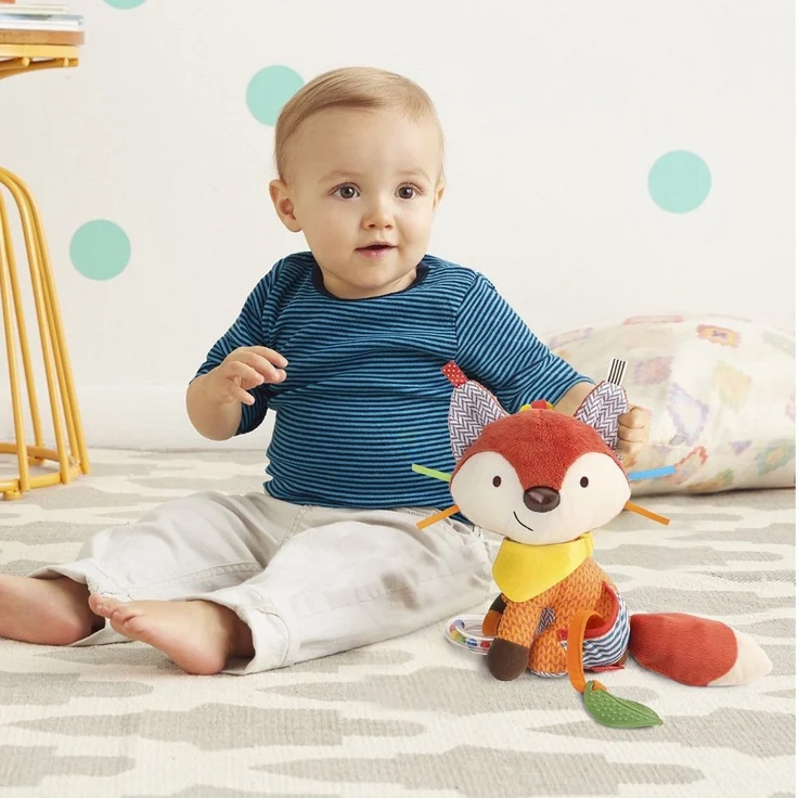 Skip Hop Bandana Buddies Aktivitätsspielzeug, Plüschtier für Babys und Kinder, mehrfarbig, Elefant – Bild 8