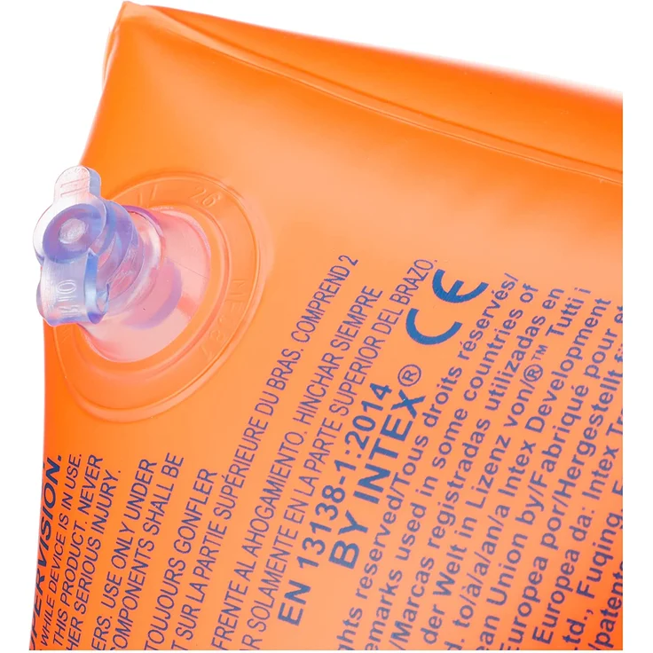 Intex Schwimmhilfe Schwimmflügel Deluxe groß, Orange, ca. 30 x 15 cm – Bild 2