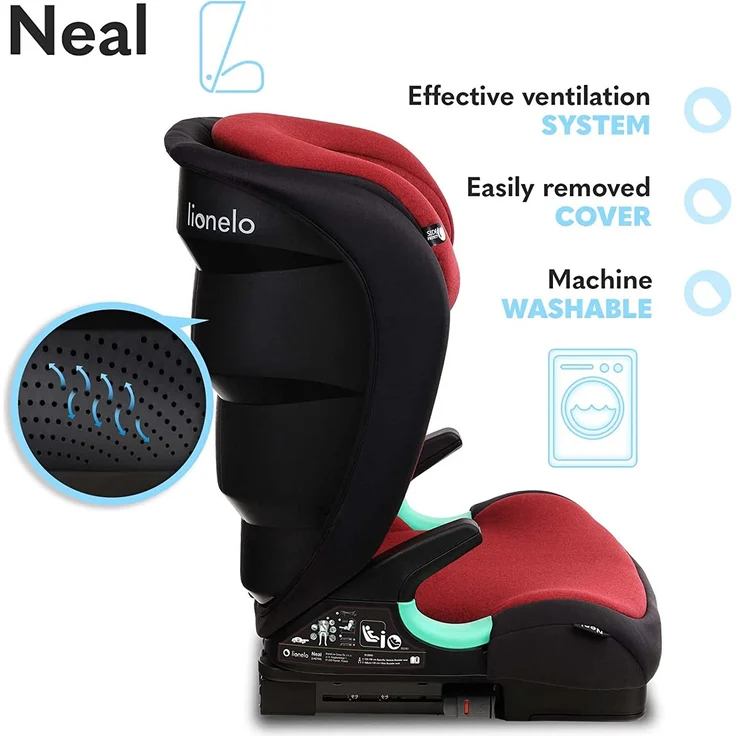lionelo Kindersitz Neal i-Size Red Burgundy – Bild 7