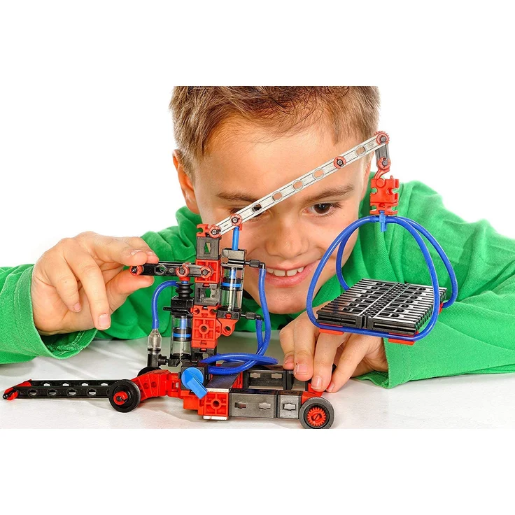 fischertechnik Pneumatic Power - der Pneumatik Spielzeug Bagger & 4 weitere Modelle von fischertechnik garantieren Spielspaß - Bergungsraupe, Stanzmaschine, Werkstattkran & Funktionsmodell -ab 8 Jahre - Preisvergleich – Bild 4