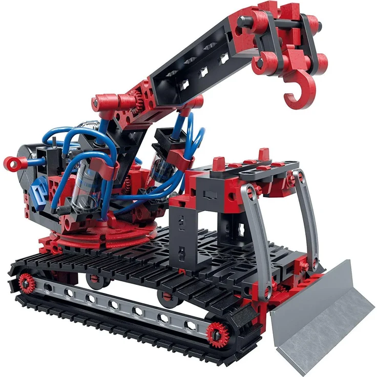 fischertechnik Pneumatic Power - der Pneumatik Spielzeug Bagger & 4 weitere Modelle von fischertechnik garantieren Spielspaß - Bergungsraupe, Stanzmaschine, Werkstattkran & Funktionsmodell -ab 8 Jahre - Preisvergleich – Bild 3