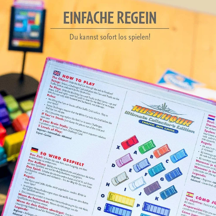 Thinkfun Rush Hour Ultimate Collectors Edition , Logik- und Strategiespiel, für Erwachsene und Kinder ab 8 Jahren, ab 1 Spieler, hochwertige Sammlerausgabe – Bild 3