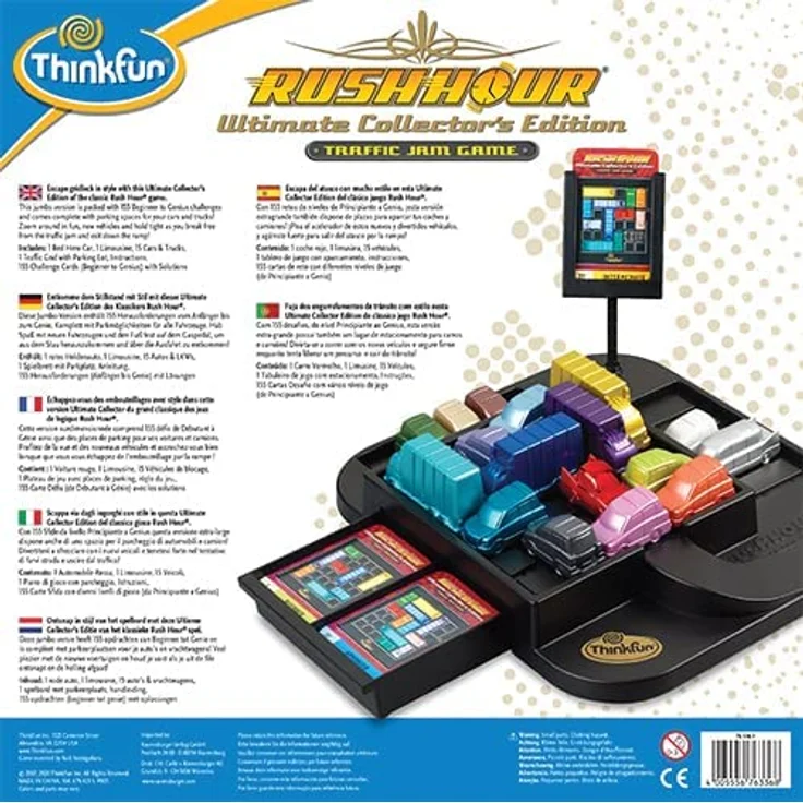 Thinkfun Rush Hour Ultimate Collectors Edition , Logik- und Strategiespiel, für Erwachsene und Kinder ab 8 Jahren, ab 1 Spieler, hochwertige Sammlerausgabe – Bild 5