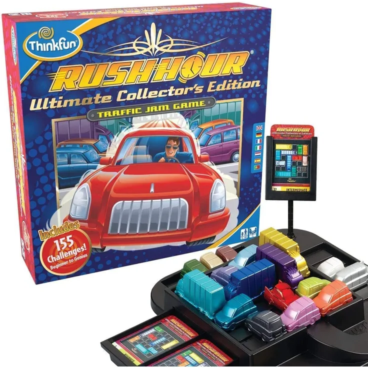 Thinkfun Rush Hour Ultimate Collectors Edition , Logik- und Strategiespiel, für Erwachsene und Kinder ab 8 Jahren, ab 1 Spieler, hochwertige Sammlerausgabe