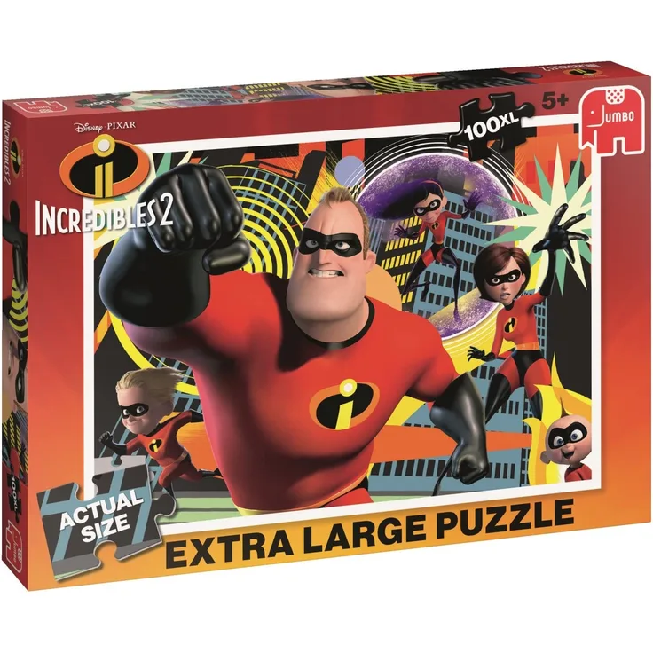 Disney 19689 The Incredibles 2 Puzzle Kinderpuzzle, rot, XL