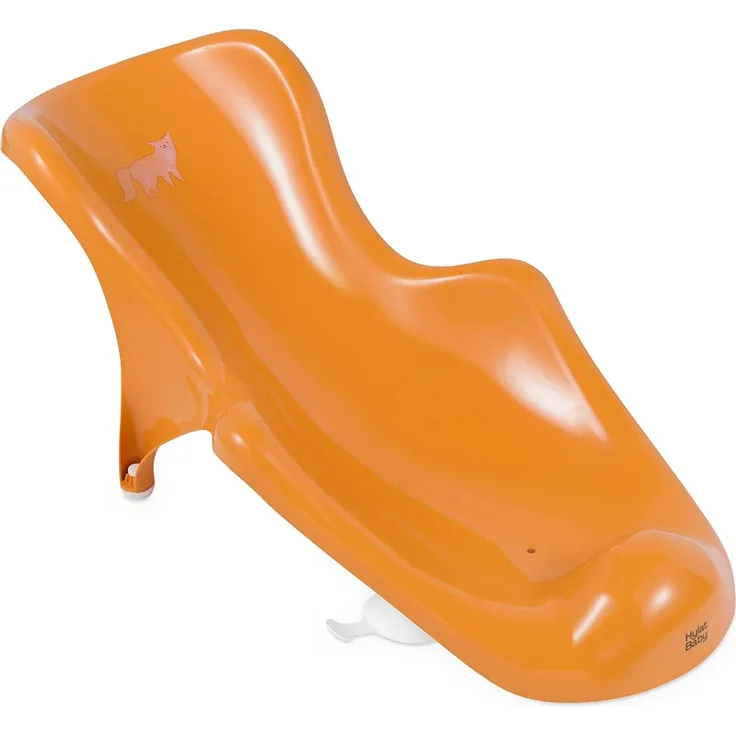 Badewanneneinsatz Baby - wertvolle Badehilfe für Säuglinge und Babys von Geburt bis ca. 6 Monate, Farbe:orange, Motiv:Fox, Marke:Hylat Baby