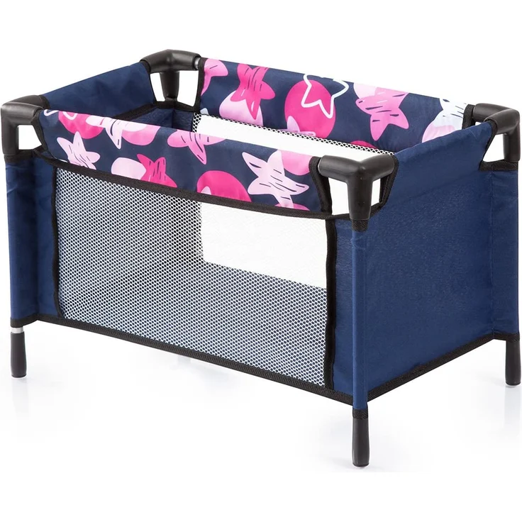 Puppenzubehör-Set Travel mit Reisebett und Hochstuhl (Blau-Pink) – Bild 2