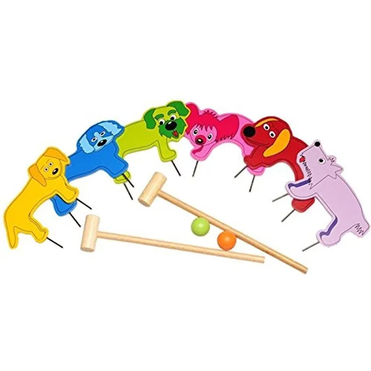 BS Toys krocketspiel Crocket Jr11-teilig mehrfarbig