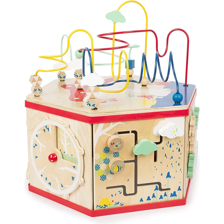 small foot 11051 Motorikwürfel XL "Move it!" aus FSC® 100%-zertifiziertem Holz, Motorikspiel auf sieben Spielflächen – Bild 3