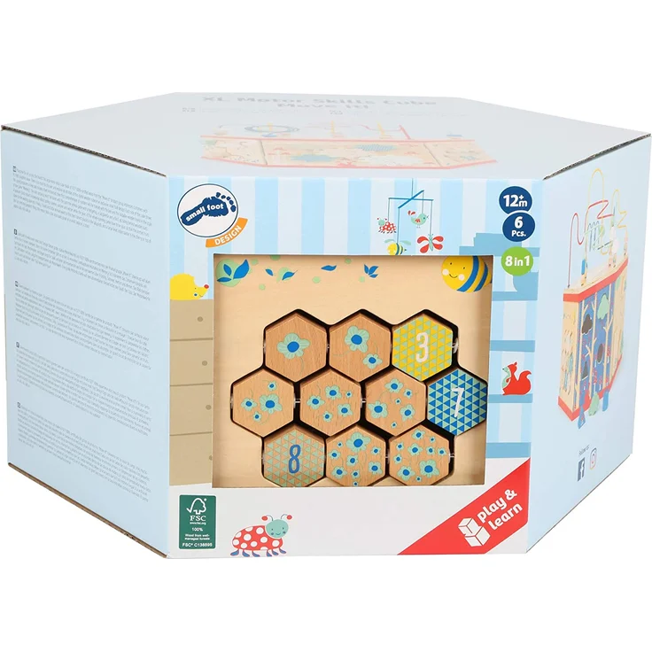 small foot 11051 Motorikwürfel XL "Move it!" aus FSC® 100%-zertifiziertem Holz, Motorikspiel auf sieben Spielflächen – Bild 14