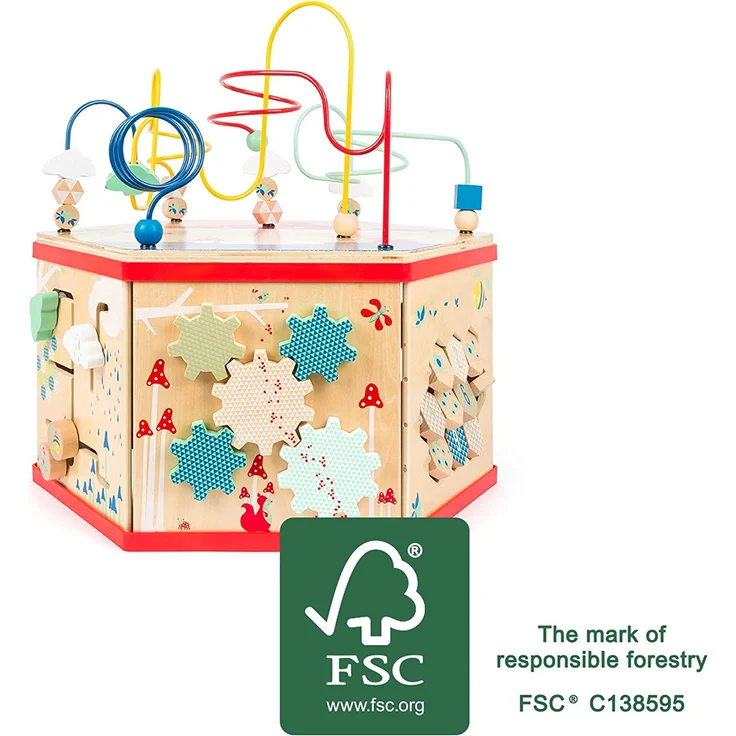 small foot 11051 Motorikwürfel XL "Move it!" aus FSC® 100%-zertifiziertem Holz, Motorikspiel auf sieben Spielflächen – Bild 16