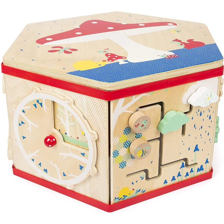 small foot 11051 Motorikwürfel XL "Move it!" aus FSC® 100%-zertifiziertem Holz, Motorikspiel auf sieben Spielflächen – Bild 4