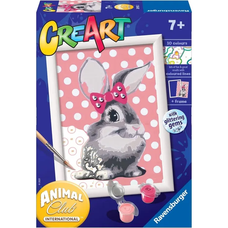 Ravensburger 28933 2 CreArt Serie E Hase kreatives Spiel, Mehrfarbig