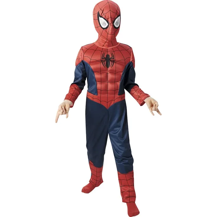 Spiderman-Kostüm mit Muskeln, Kostüm für Kinder (Rubie's 887697) L