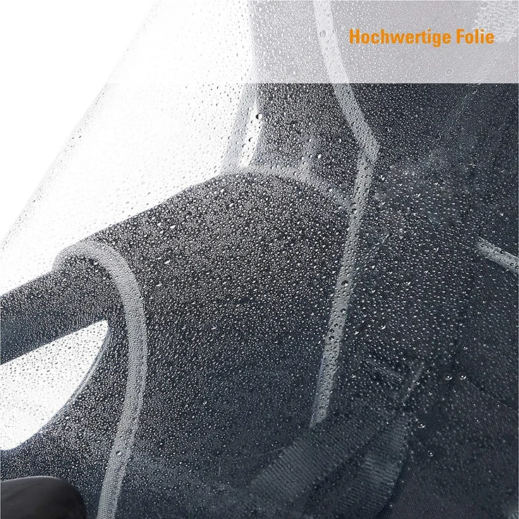 Diago Universal Regenschutz für Kinderfahrradsitz (Britax Römer, Thule, hamax) - Einfache Befestigung, Schutz vor Schmutz und Regen, einfache Aufbewahrung, Schadstofffrei – Bild 4