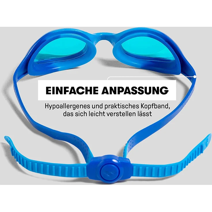 arena Kinder Unisex Training Wettkampf Schwimmbrille Spider Junior (UV-Schutz, Anti-Fog, Harte Gläser), mehrfarbig (Lime Fuchsia-White-Clear), One Size – Bild 7