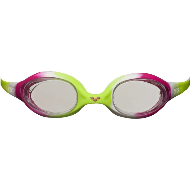 arena Kinder Unisex Training Wettkampf Schwimmbrille Spider Junior (UV-Schutz, Anti-Fog, Harte Gläser), mehrfarbig (Lime Fuchsia-White-Clear), One Size – Bild 2