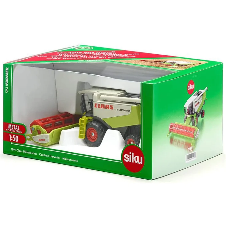 SIKU 1991, Claas Mähdrescher, 1:50, Metall/Kunststoff, Grün/Rot, Bewegliche Teile – Bild 7