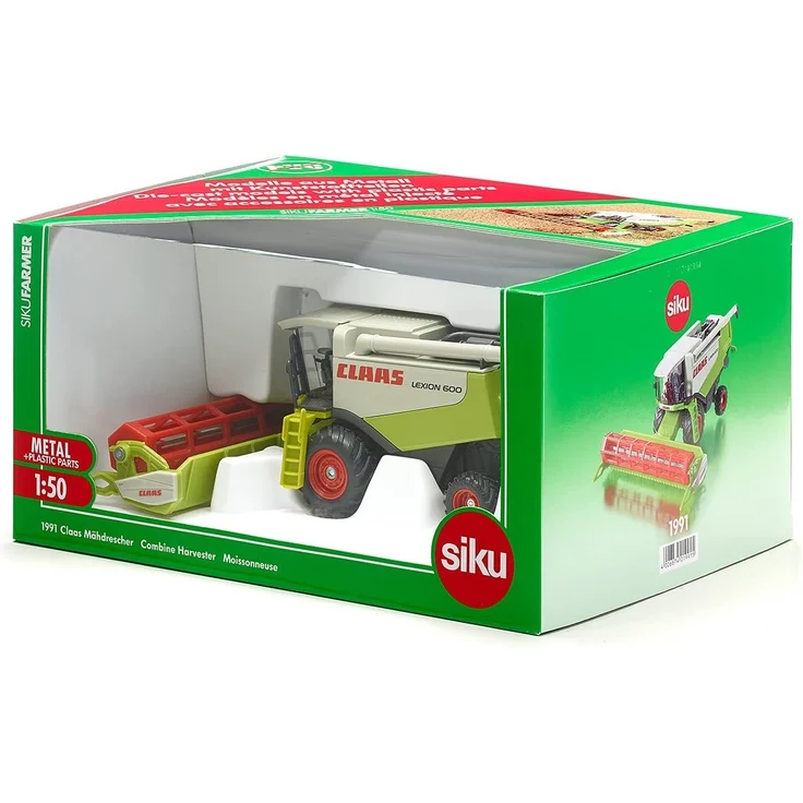 SIKU 1991, Claas Mähdrescher, 1:50, Metall/Kunststoff, Grün/Rot, Bewegliche Teile – Bild 8