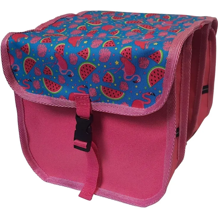 FAHRRADTASCHE Fahrrad 14-20'' Kinder Satteltasche Doppel 47. Mini - Flamingo