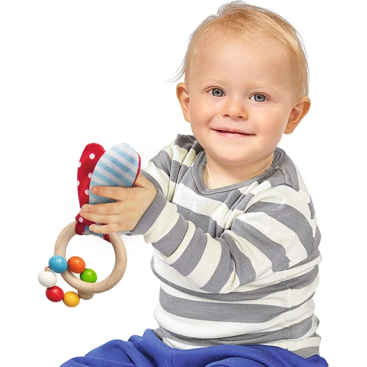 Eichhorn - Baby Starter/Geschenke Set mit Maraca, Greifling mit Sound und Greifling mit Hasenmotiv, 3-teilig, ab 3 Monaten – Bild 3