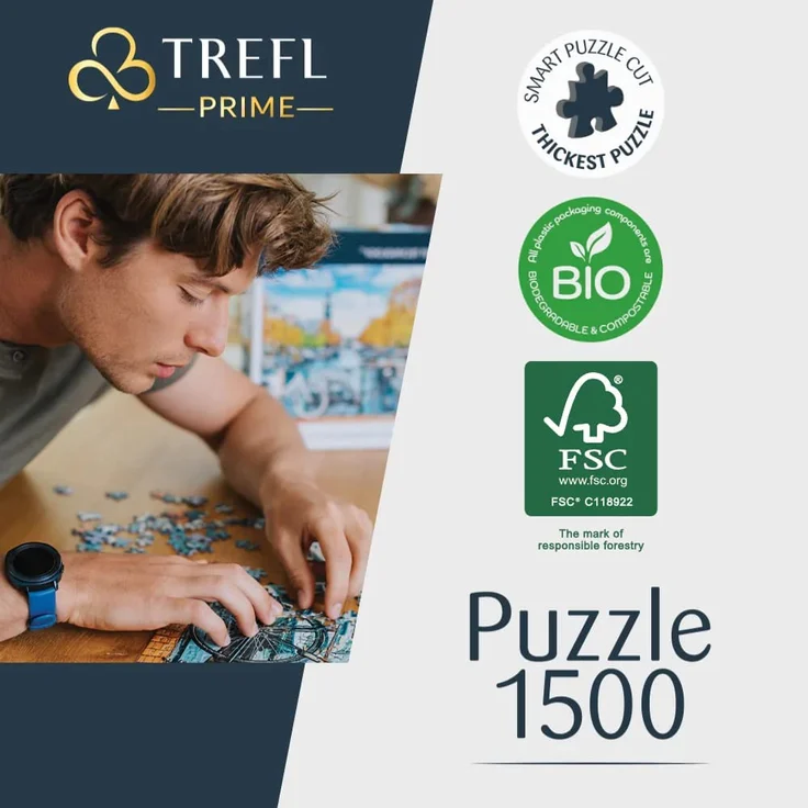 Trefl 26193 1500 Stück, Dickster Karton, Bio, Alpen, Bayern, Berge, für Erwachsene und Kinder ab 12 Jahren, UFT-Puzzle Wanderlust: at The Foot of Alps, Hintersee Lake, Germany – Bild 8