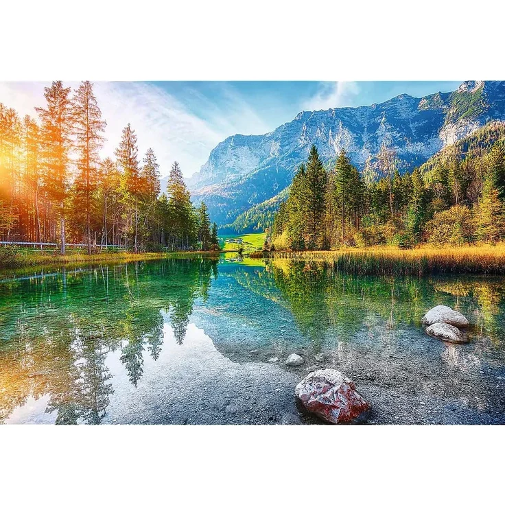 Trefl 26193 1500 Stück, Dickster Karton, Bio, Alpen, Bayern, Berge, für Erwachsene und Kinder ab 12 Jahren, UFT-Puzzle Wanderlust: at The Foot of Alps, Hintersee Lake, Germany – Bild 2