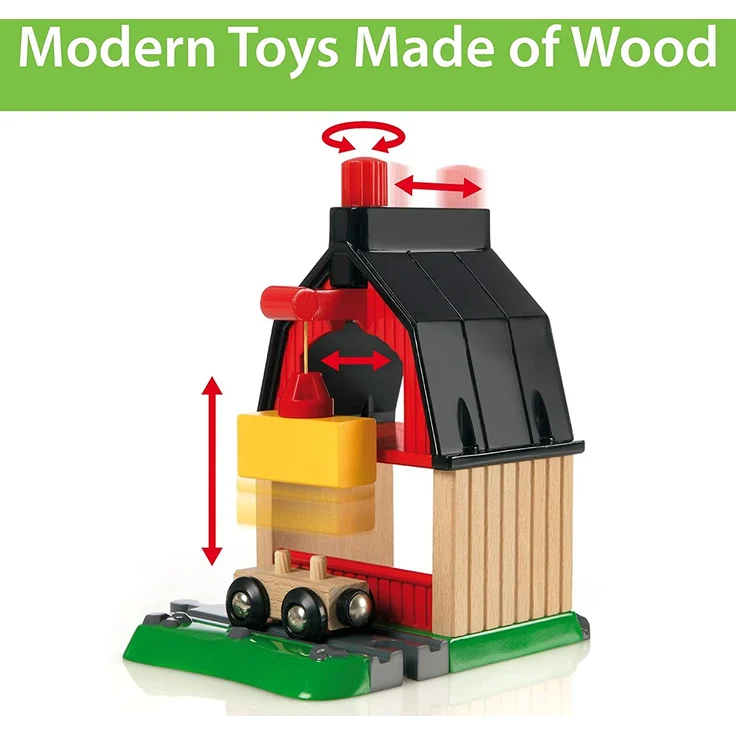 BRIO World Bauernhof Set mit Zug, Brio World Eisenbahn Zubehör, Holzspielzeug – Bild 3