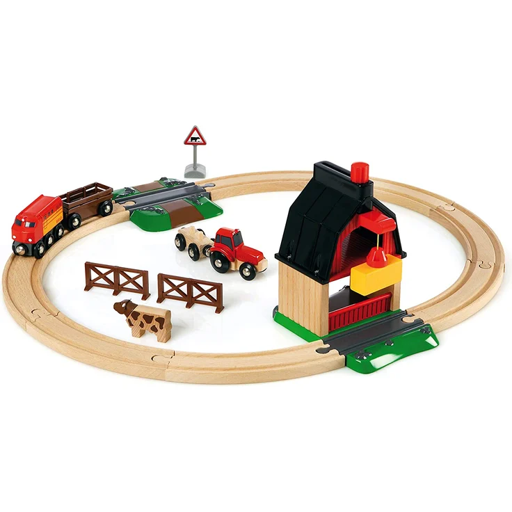 BRIO World Bauernhof Set mit Zug, Brio World Eisenbahn Zubehör, Holzspielzeug – Bild 22