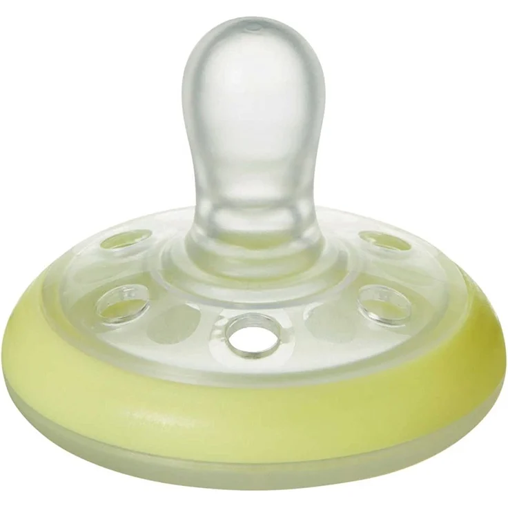 Tommee Tippee Closer to Nature natürlich geformter Beruhigungssauger für die Nacht, 0–6 Monate, 2er-Pack, mehrfarbig – Bild 6