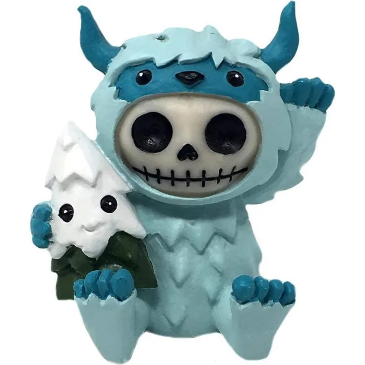 Kleine Yeti Furrybones Figur - Skelettfigur für Sammler von Furrybones für Gothic Fans