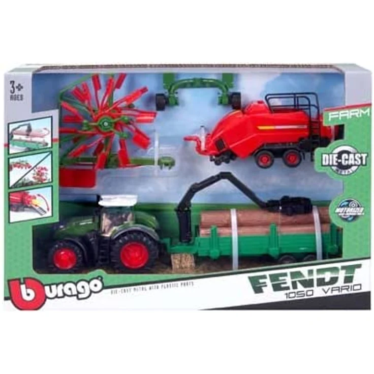 Bburago Traktor Fendt - inkl. Anhänger – Bild 2