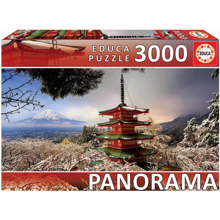 Educa Borras - Montieren Fuji und Pagoda Chureito Japon Panorama Puzzle, 3000 Teile (18013)