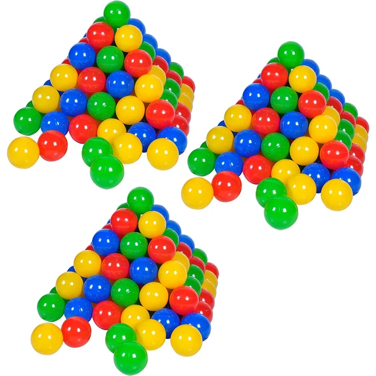Knorrtoys 56790 - Bälleset - 300 bunte Plastikbälle/ Bälle für Bällebad im Karton, 6 cm Durchmesser, in Farbmischung blau / rot / gelb / grün, ohne gefährliche Weichmacher – Bild 1