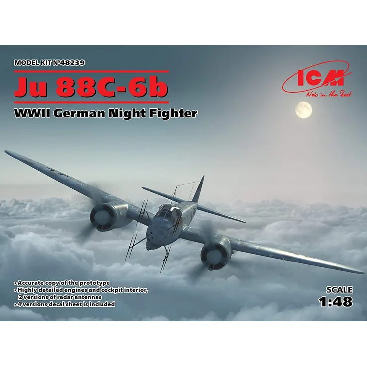 ICM 48239 Ju 88C-6b, WWII German Night Fighter
