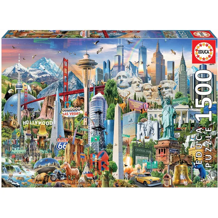 EDUCA 17670 Wahrzeichen Amerika 1500 Teile Puzzle