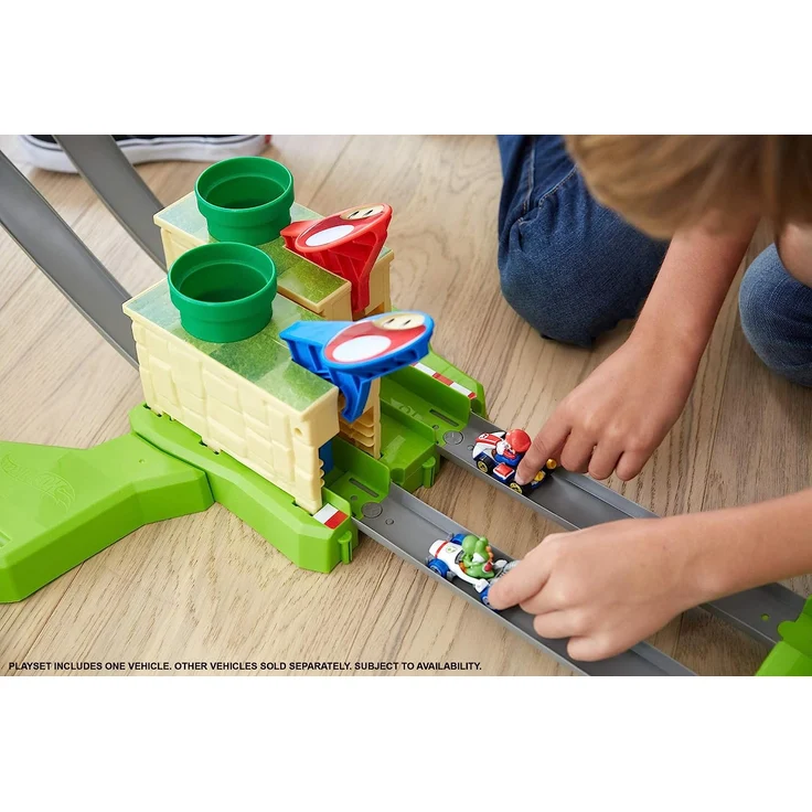 Hot Wheels GHK15 - Mario Kart Mario Rundkurs Rennbahn Trackset Lite inkl. 1 Spielzeugauto, Spielzeug ab 5 Jahren – Bild 6