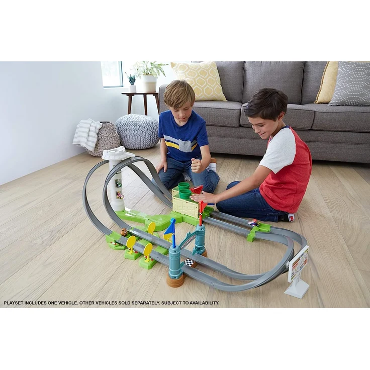 Hot Wheels GHK15 - Mario Kart Mario Rundkurs Rennbahn Trackset Lite inkl. 1 Spielzeugauto, Spielzeug ab 5 Jahren – Bild 7