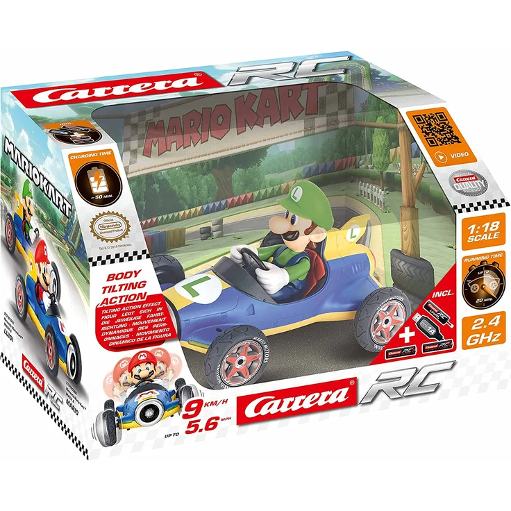 Carrera RC Nintendo Mario Kart(TM) Mach 8 - Luigi 370181067 Ferngesteuertes Auto – Bild 2