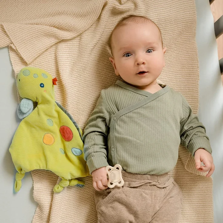 Schmusetuch-Handpuppe Dino – Bild 2