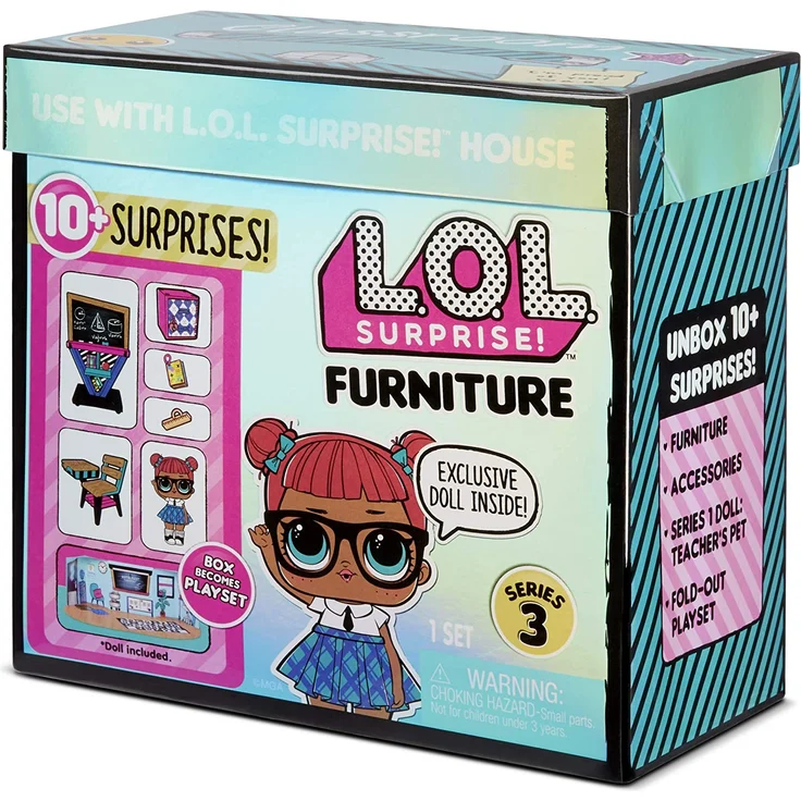 LOL Surprise Sammlerpuppen für Mädchen - Mit 10 Überraschungen & Accessoires - Teacher's Pet - Möbelserie 3 – Bild 6