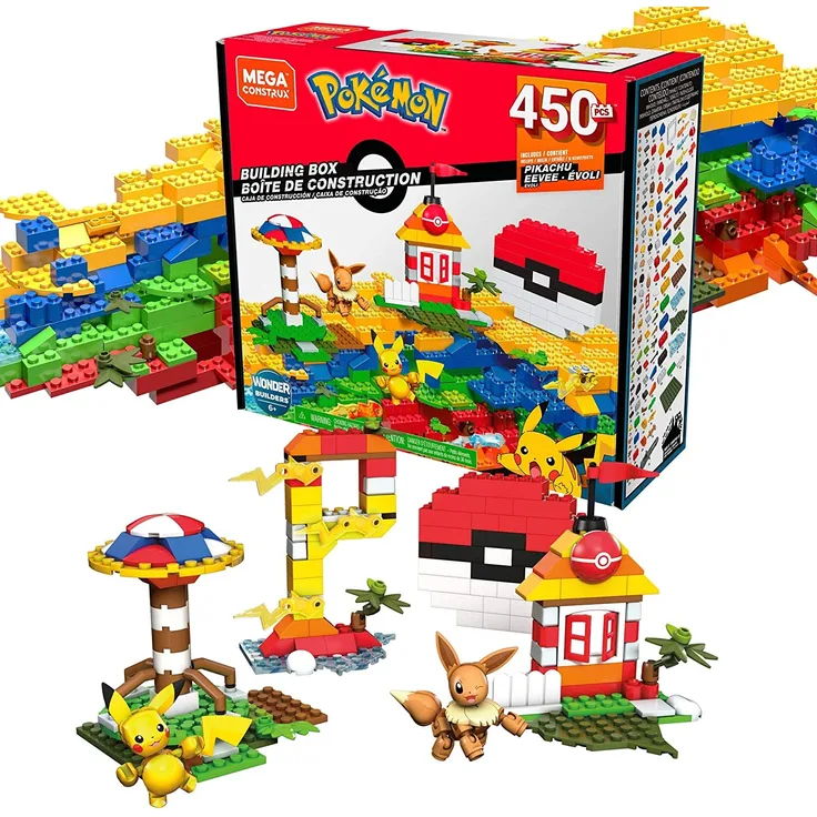 Mega Construx GMD35 - Pokémon Bausteine-Box (450 Teile)